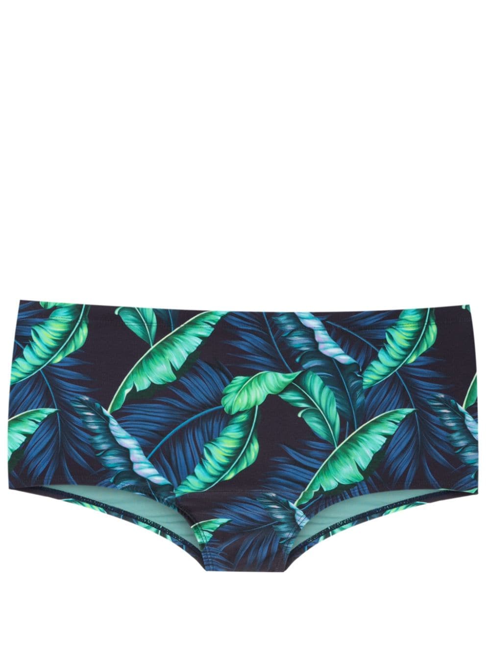 Lygia & Nanny Copacabana leaf-print swimming trunks - Blue von Lygia & Nanny