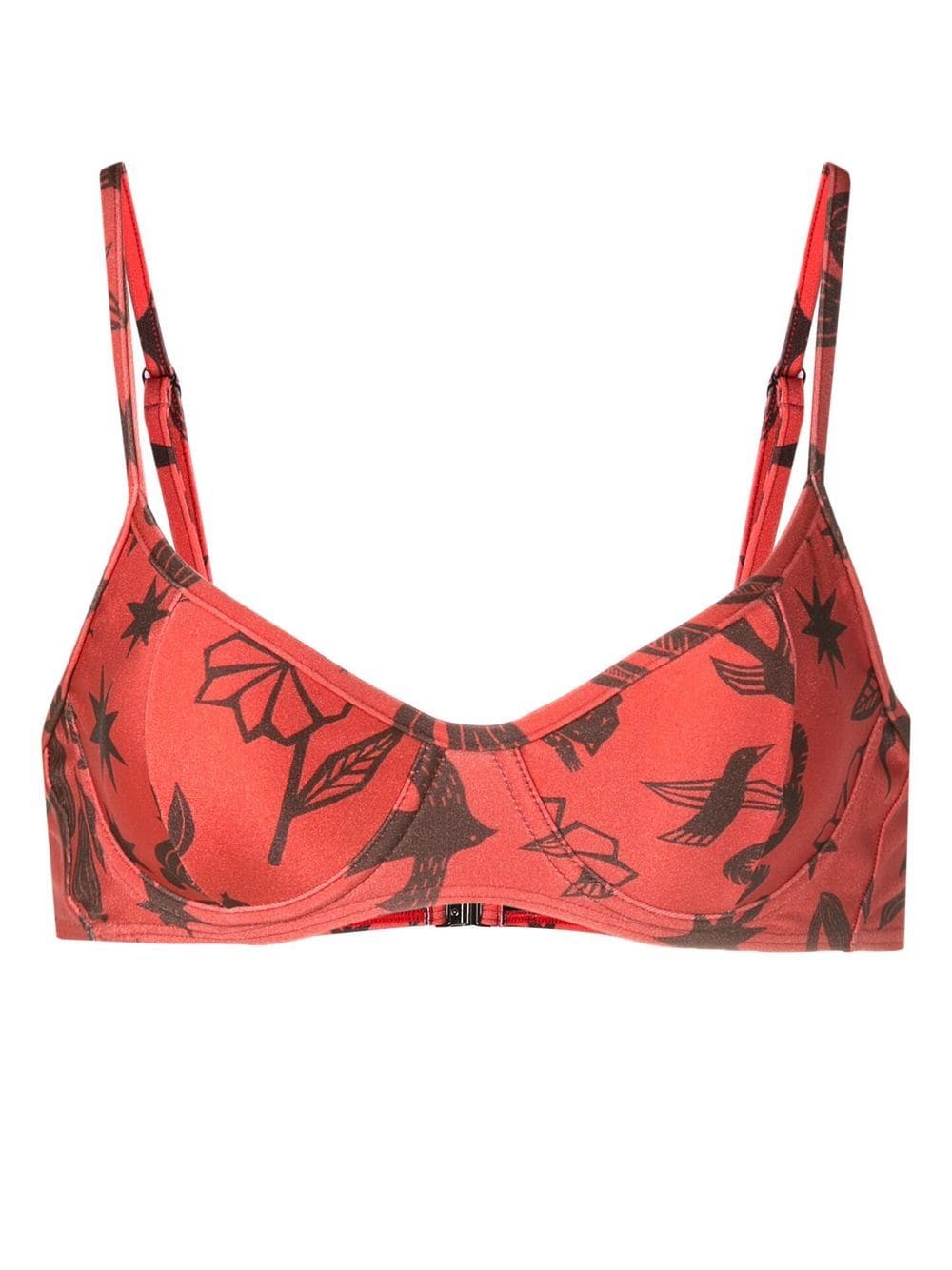 Lygia & Nanny Fiji printed bikini top - Brown von Lygia & Nanny