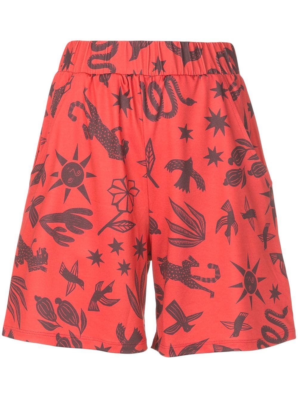 Lygia & Nanny Lara Estampado graphic-print shorts - Brown von Lygia & Nanny