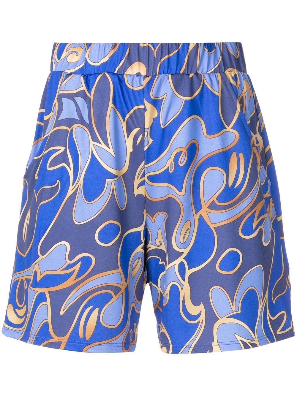 Lygia & Nanny Lara abstract-print shorts - Blue von Lygia & Nanny