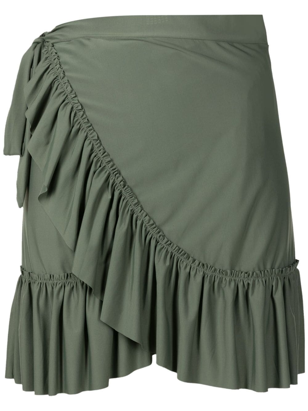 Lygia & Nanny Laurita ruffled wraparound miniskirt - Green von Lygia & Nanny