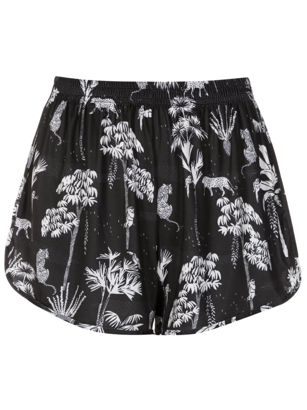 Lygia & Nanny Lee botanical-print mini shorts - Black von Lygia & Nanny