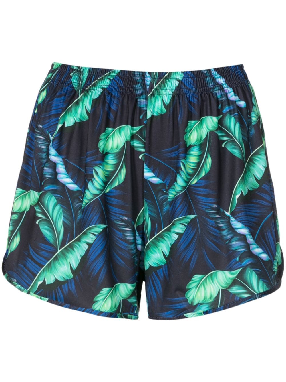 Lygia & Nanny Lee leaf-print mini shorts - Blue von Lygia & Nanny