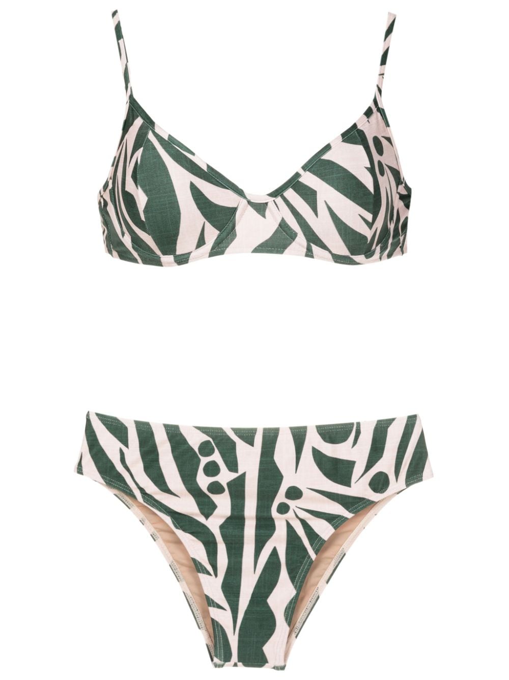 Lygia & Nanny Lilica abstract-print bikini - Green von Lygia & Nanny