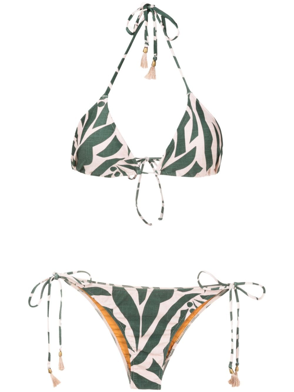 Lygia & Nanny Maya abstract-print bikini - Green von Lygia & Nanny