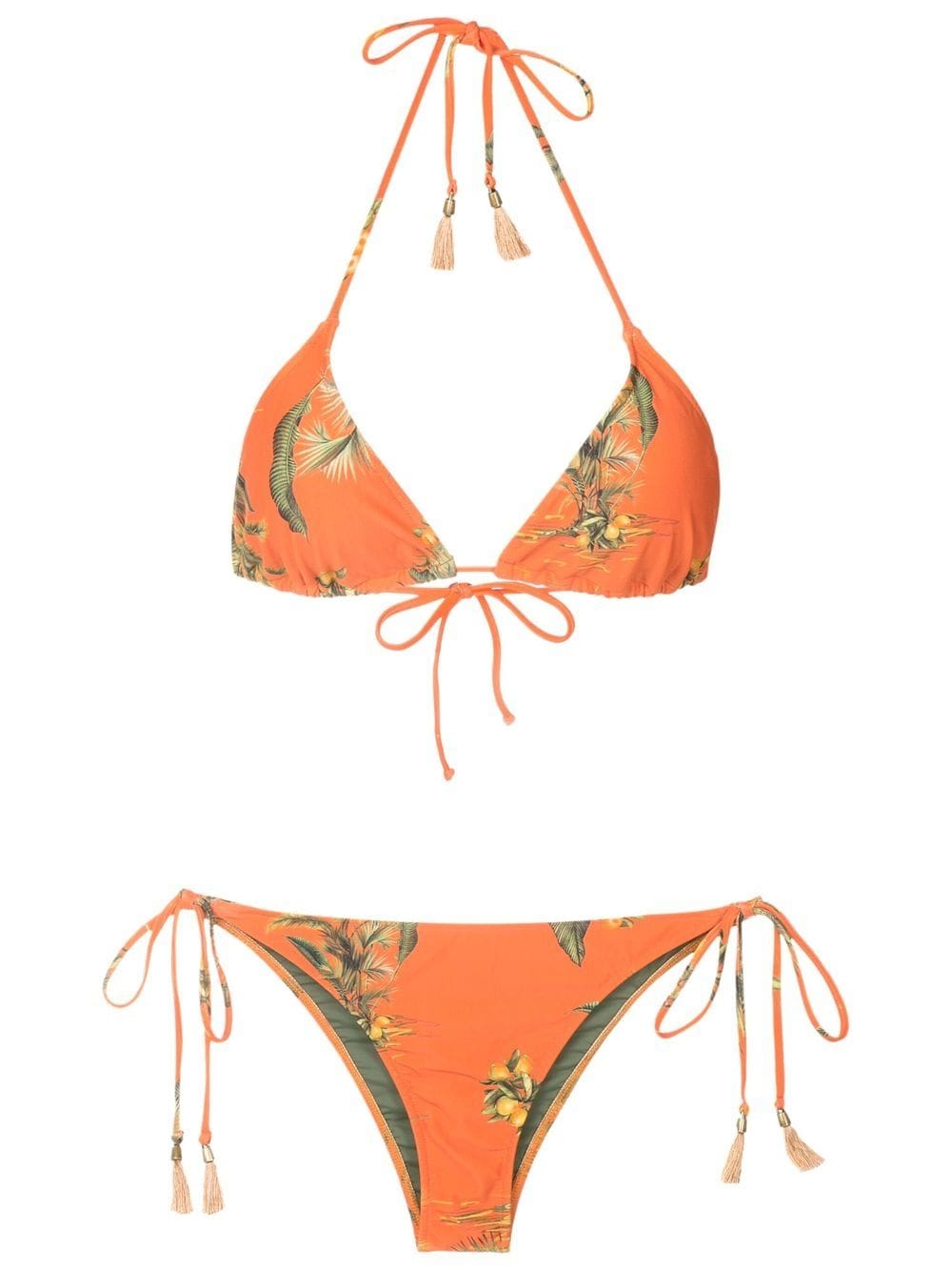 Lygia & Nanny Maya floral-print bikini top - Orange von Lygia & Nanny