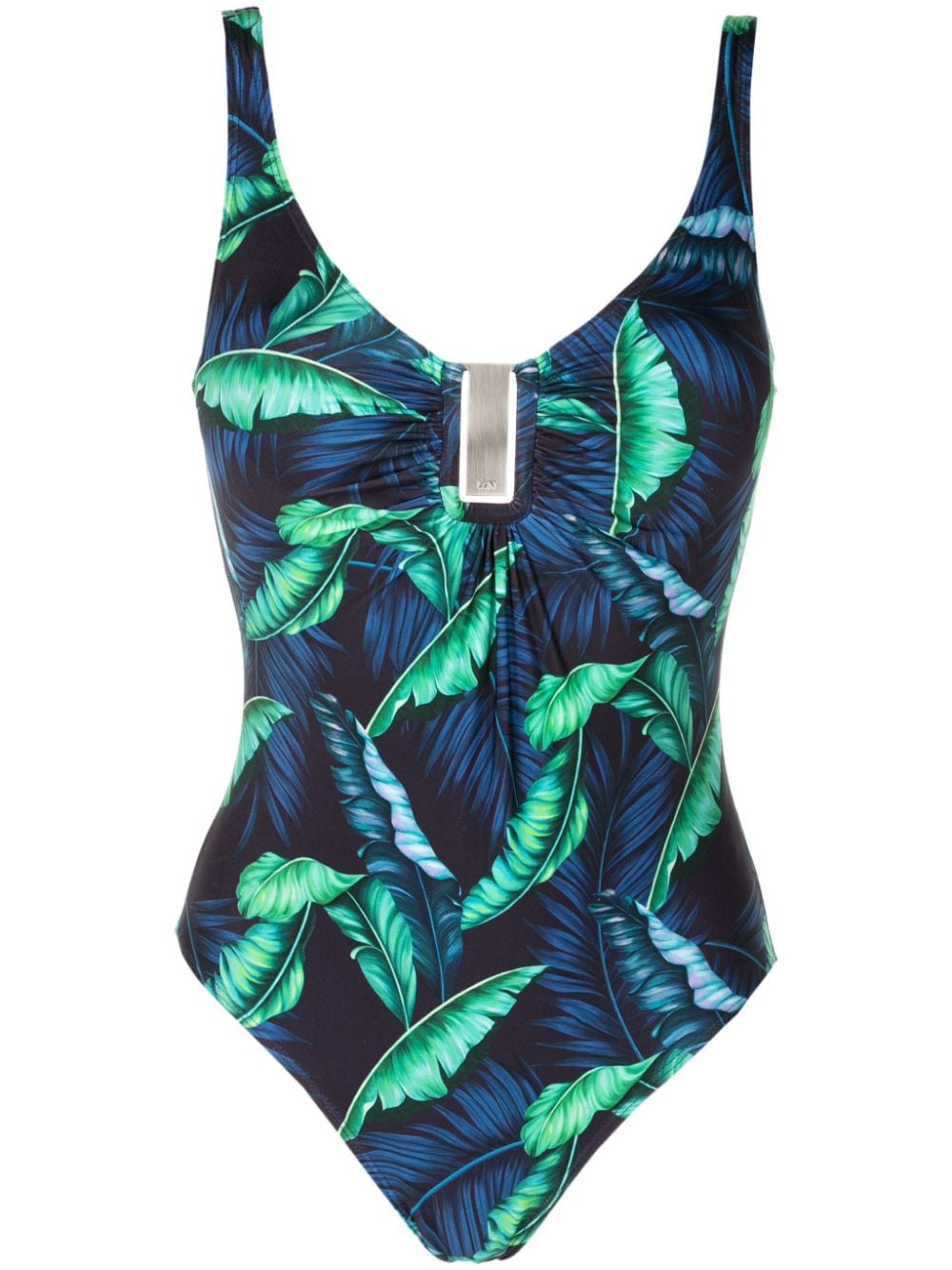 Lygia & Nanny Mirassol leaf-print swimsuit - Blue von Lygia & Nanny