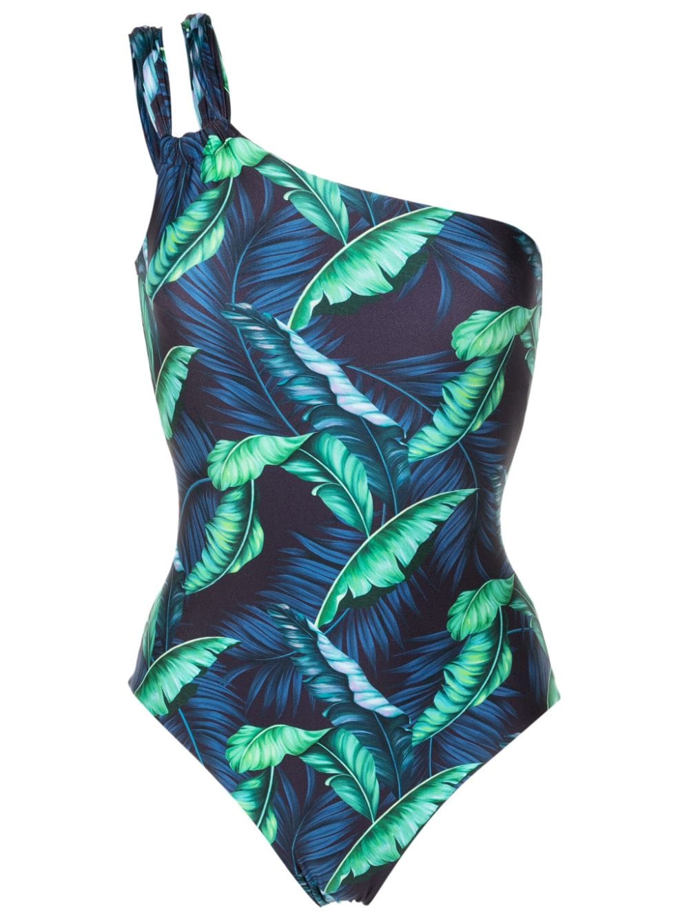 Lygia & Nanny Miusha leaf-print swimsuit - Blue von Lygia & Nanny