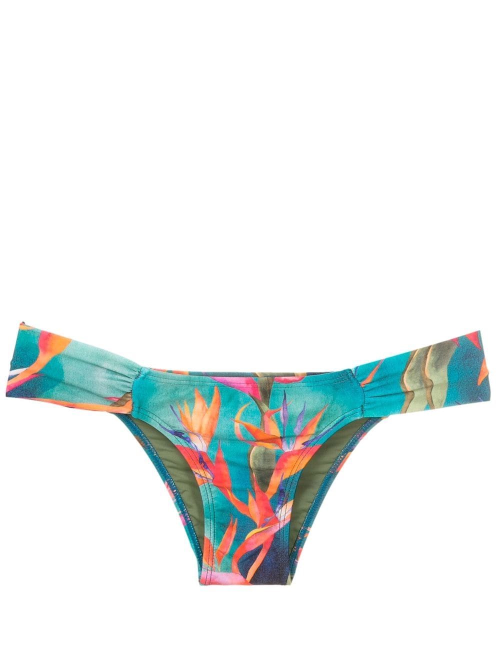 Lygia & Nanny Ritz gathered-detail bikini bottoms - Blue von Lygia & Nanny