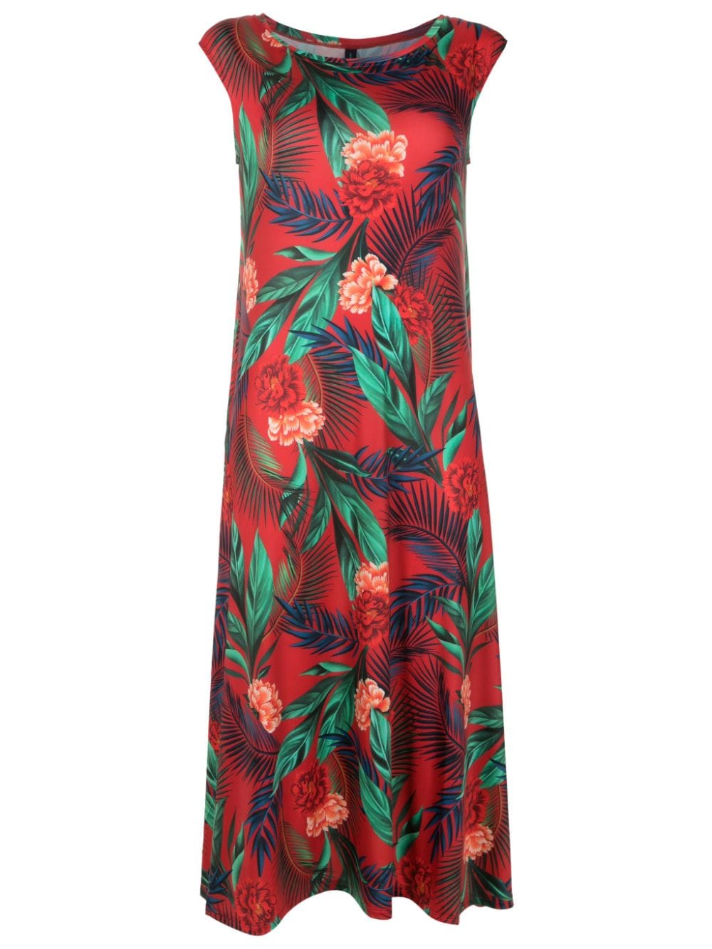 Lygia & Nanny Tie botanical-print midi dress - Red von Lygia & Nanny