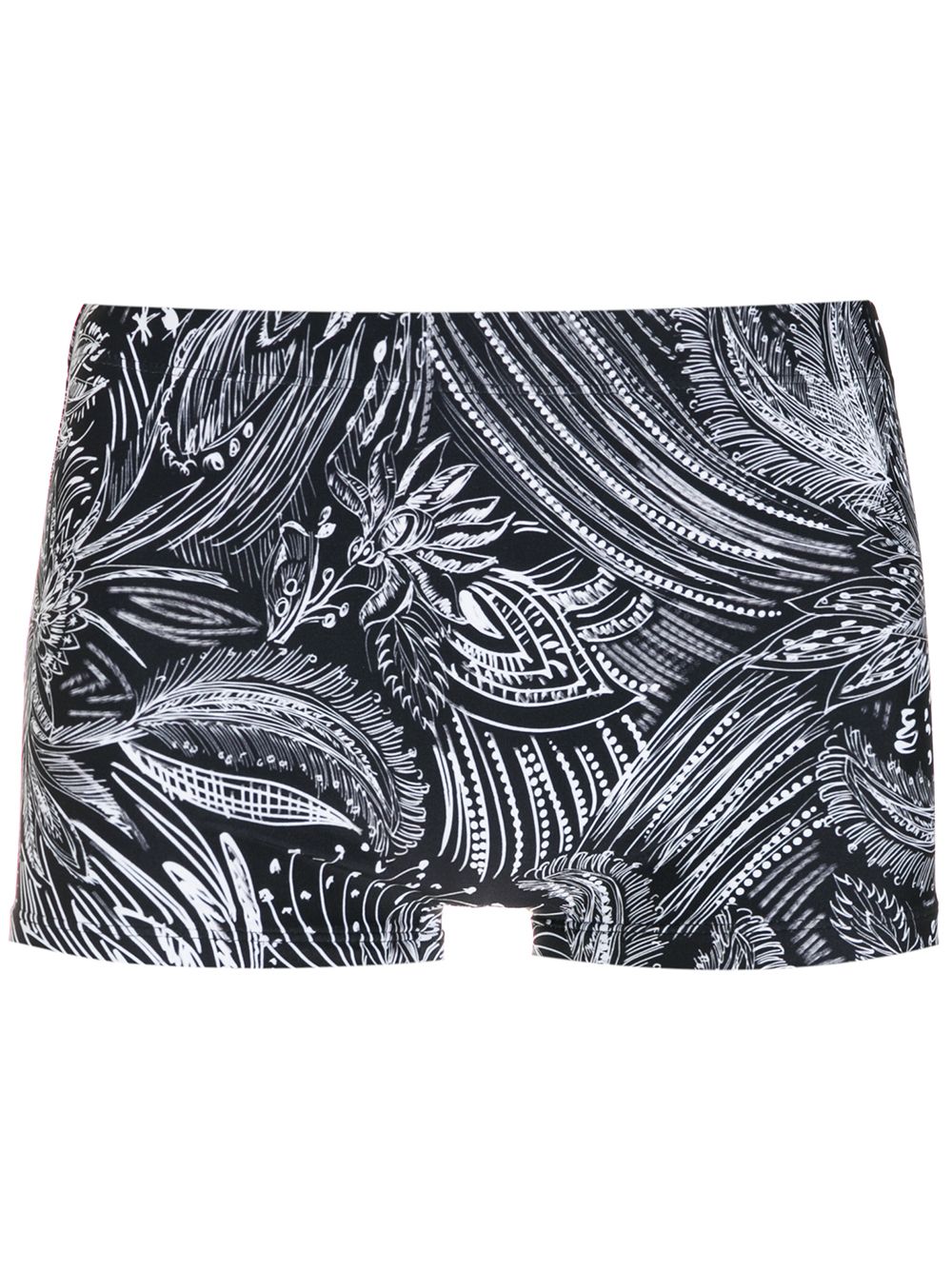 Lygia & Nanny Tijuca print swimming trunks - Black von Lygia & Nanny