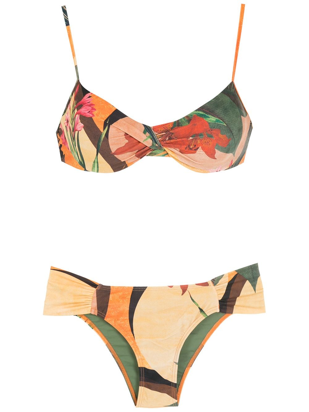 Lygia & Nanny Vitória leaf-print bikini - Yellow von Lygia & Nanny