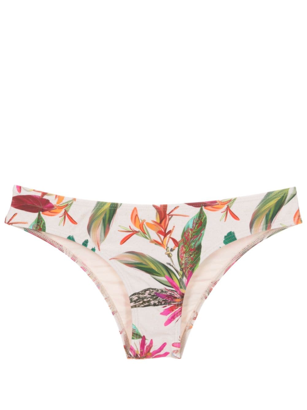 Lygia & Nanny Waikiki botanical-print bikini bottoms - White von Lygia & Nanny