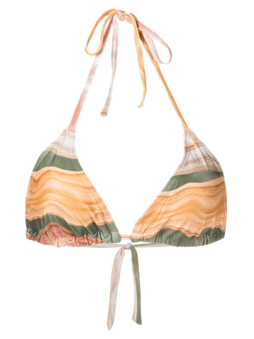 Lygia & Nanny abstract-print bikini top - Brown von Lygia & Nanny