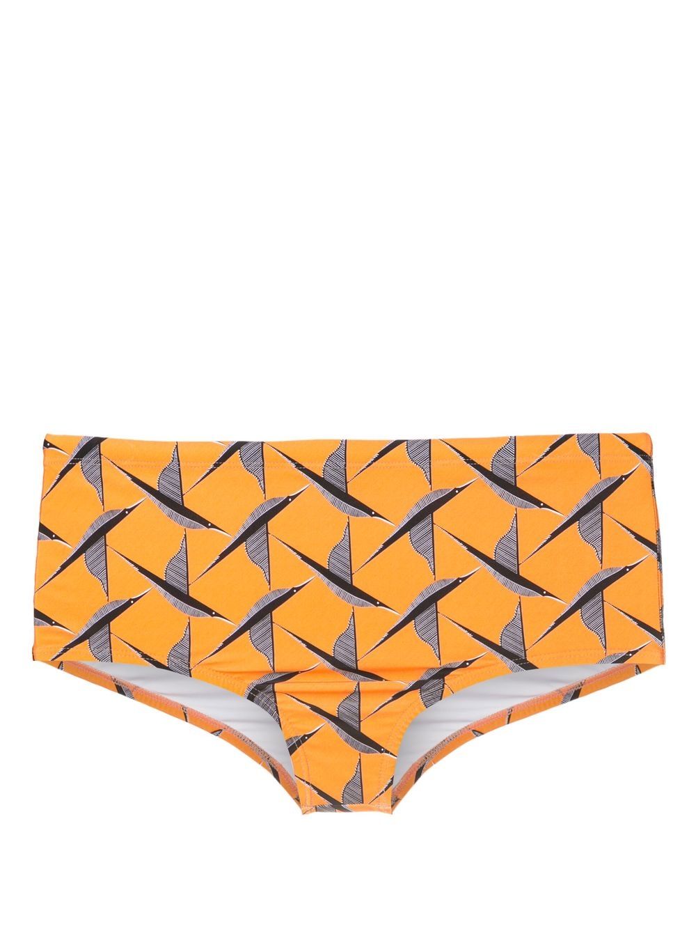 Lygia & Nanny bird-print swimming trunks - Orange von Lygia & Nanny
