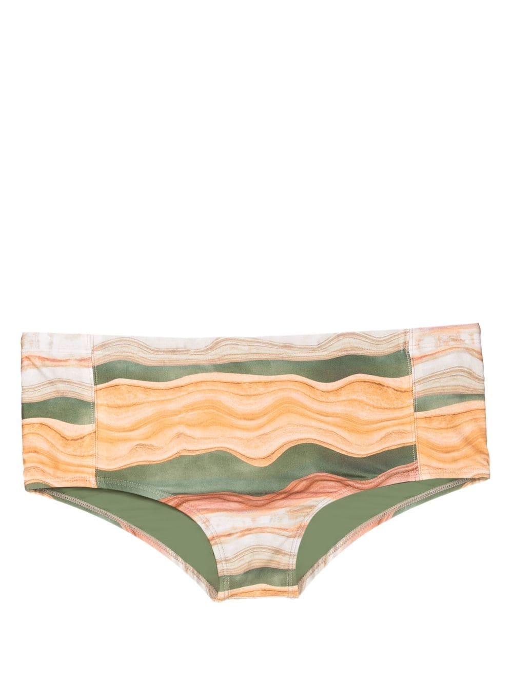 Lygia & Nanny colour-block striped swimming trunks - Brown von Lygia & Nanny