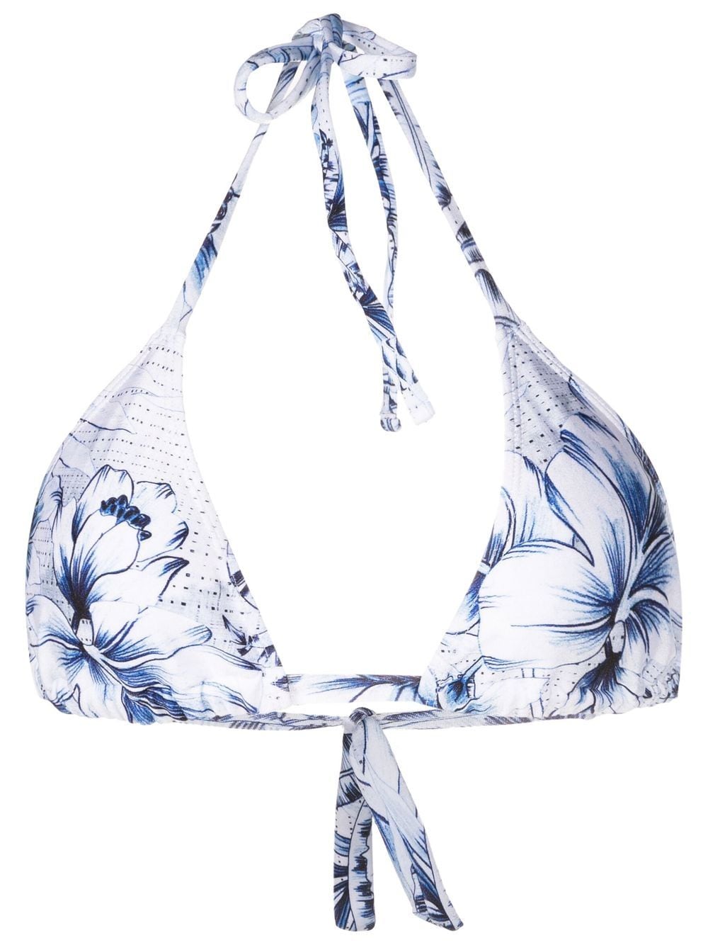 Lygia & Nanny graphic-print bikini top - Blue von Lygia & Nanny