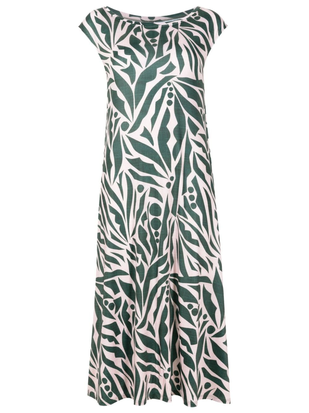 Lygia & Nanny graphic-print cap-sleeves midi dress - Green von Lygia & Nanny