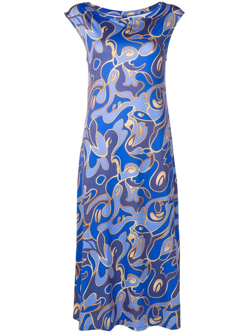 Lygia & Nanny graphic-print scoop-neck dress - Blue von Lygia & Nanny