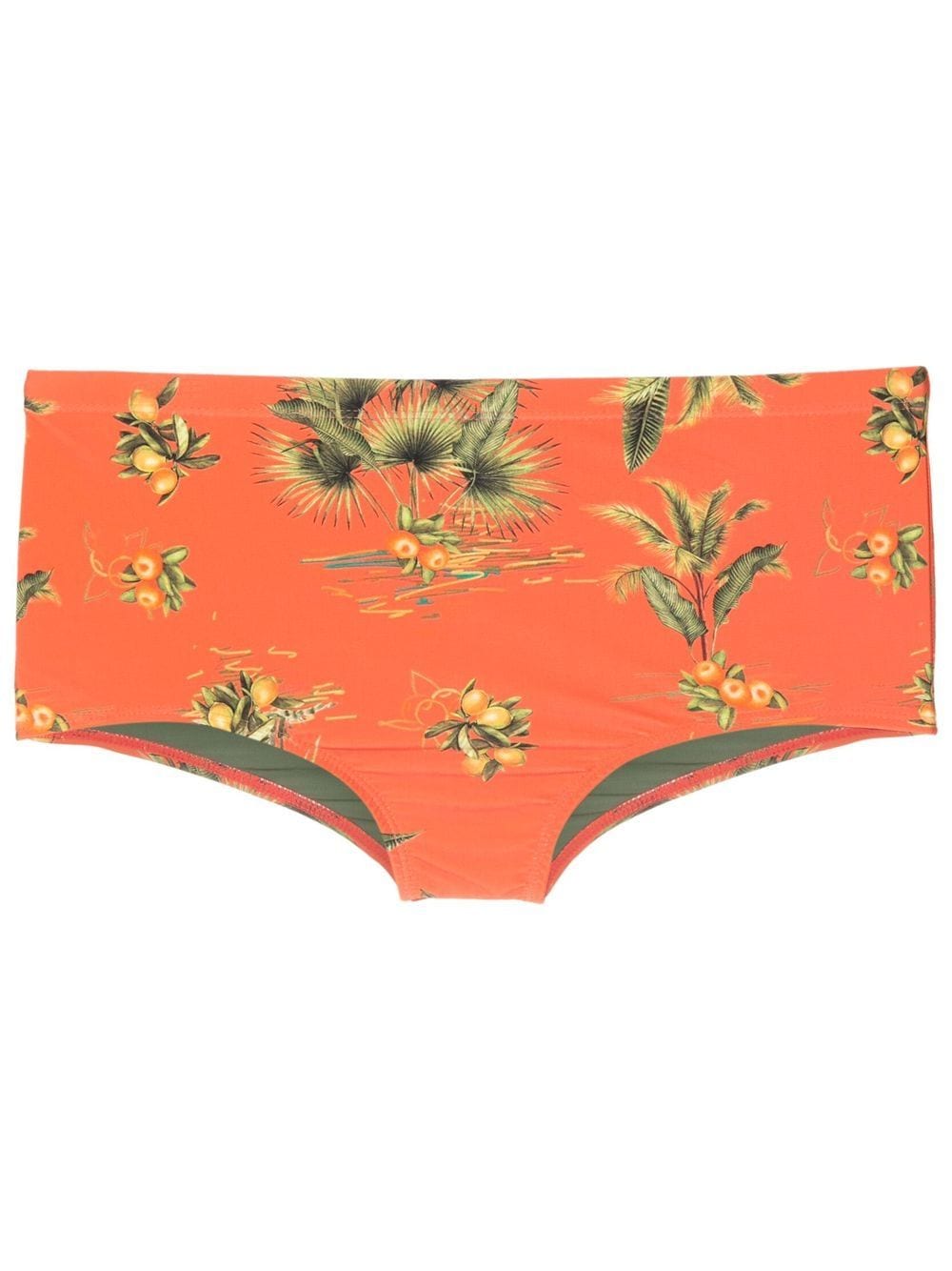 Lygia & Nanny leaf-print swimming trunks - Orange von Lygia & Nanny