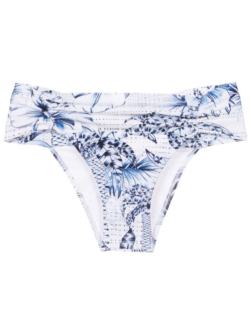 Lygia & Nanny palm-tree print bikini bottoms - Blue von Lygia & Nanny