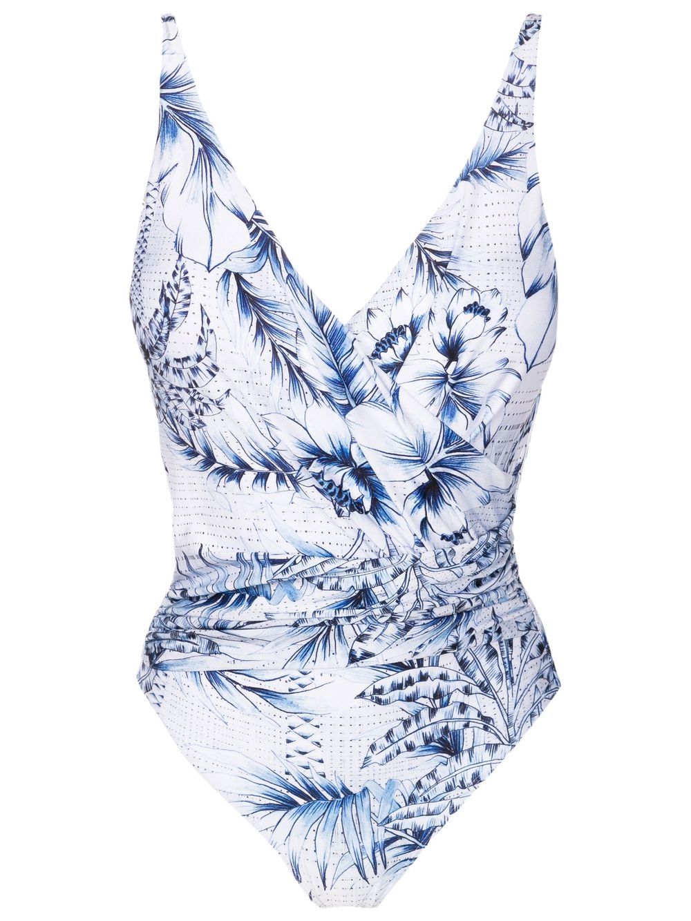 Lygia & Nanny palm-tree print swimsuit - Blue von Lygia & Nanny