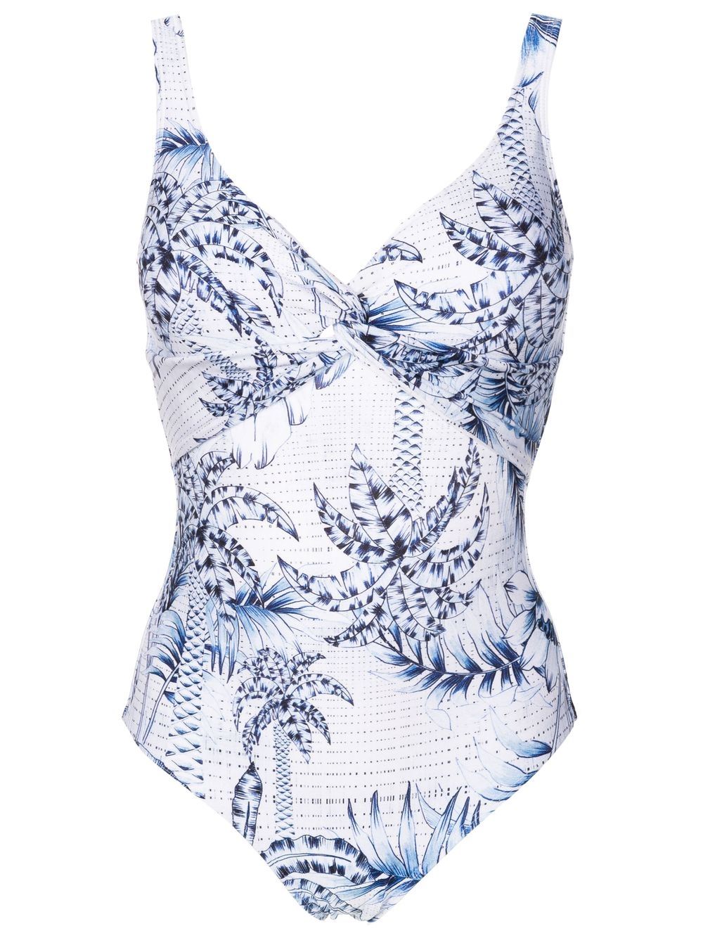 Lygia & Nanny palm-tree print swimsuit - Blue von Lygia & Nanny