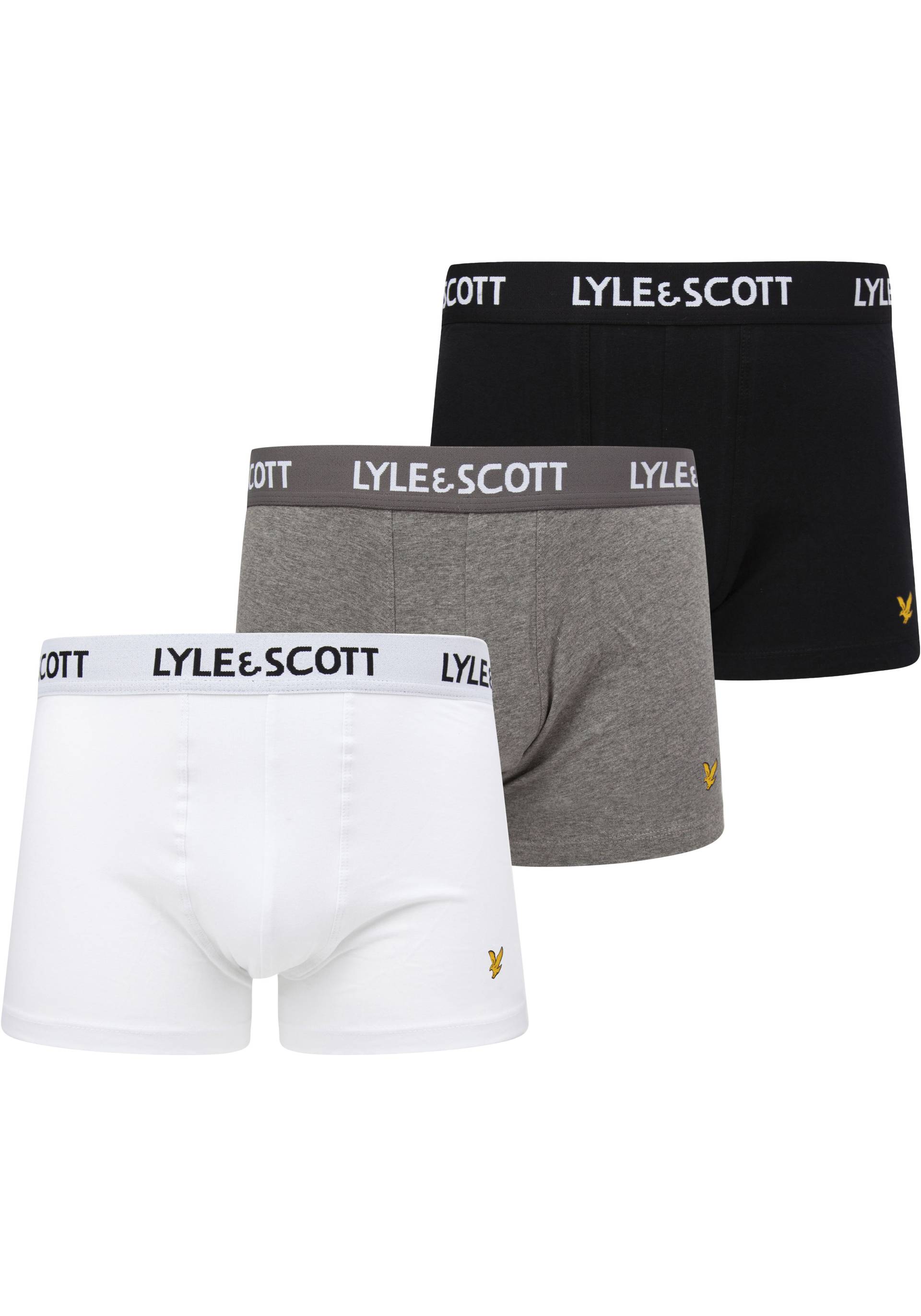 Lyle & Scott Boxershorts, (Packung, 3 St.), mit Logo-Elastikbund von Lyle & Scott