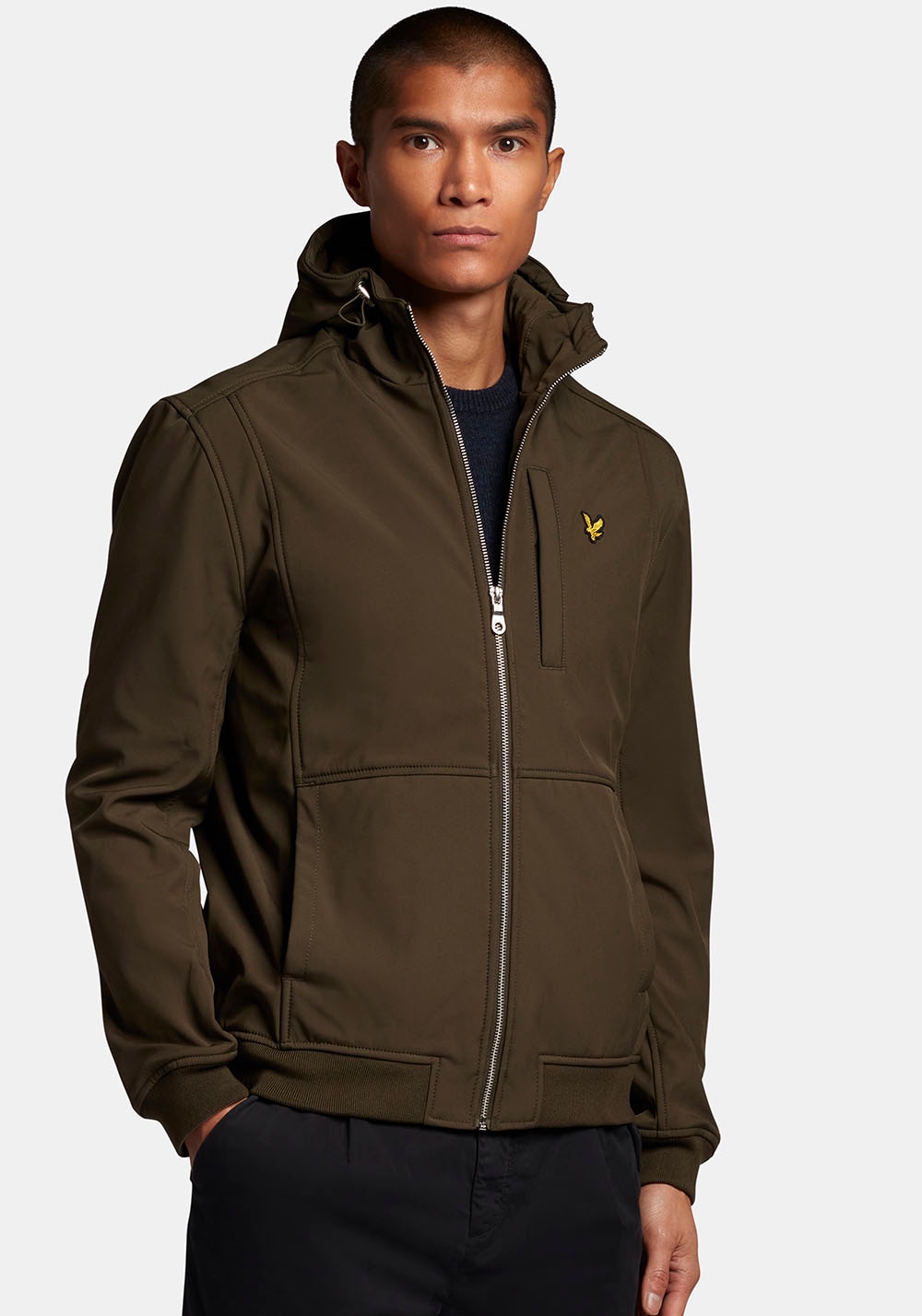 Lyle & Scott Softshelljacke, mit Kapuze, mit verstellbarer Kapuze von Lyle & Scott