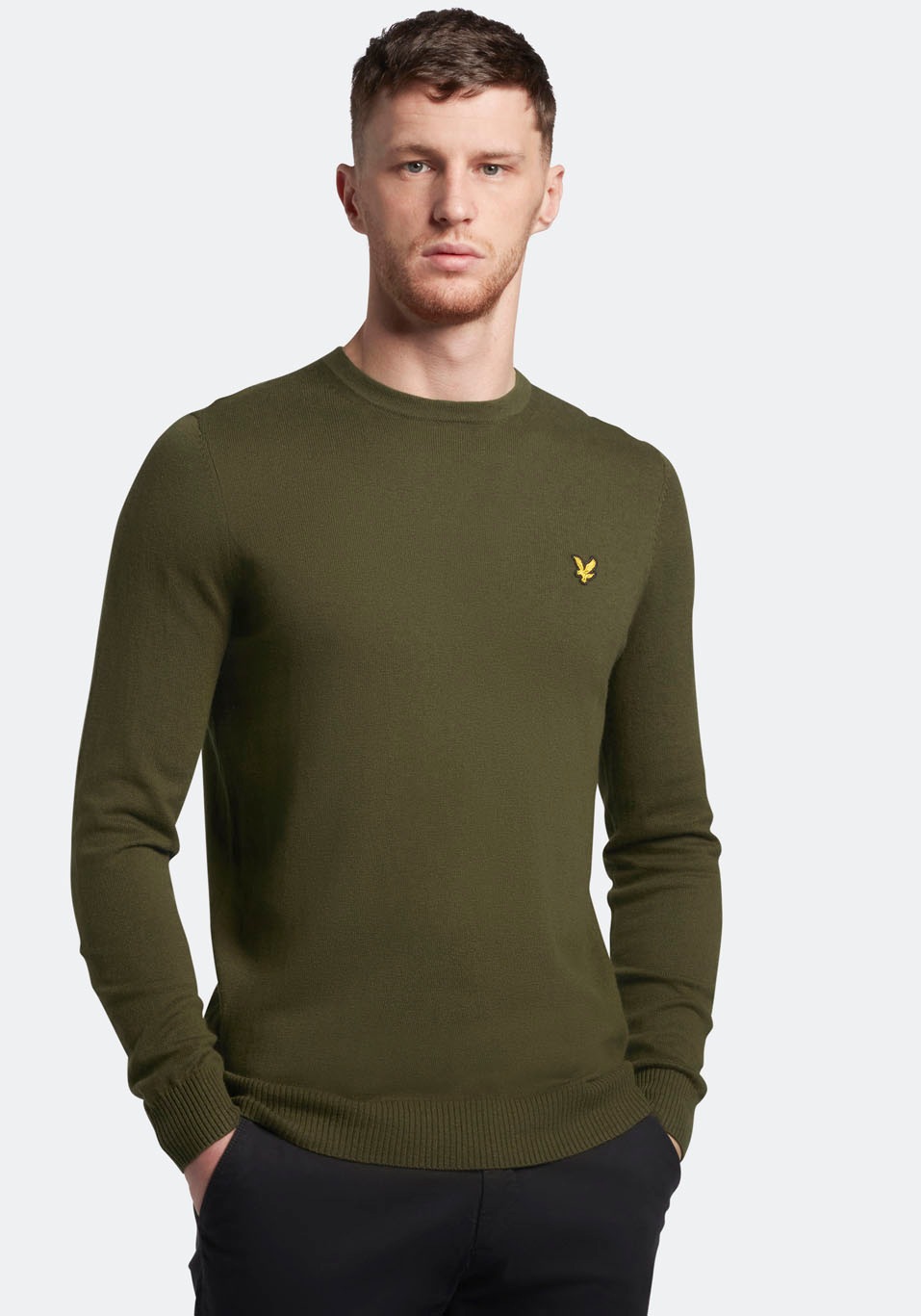 Lyle & Scott Strickpullover, mit Logostickerei auf der Brust von Lyle & Scott