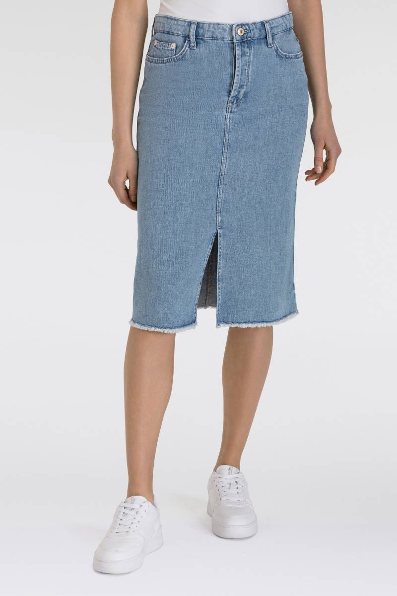 MAC Midirock »MIDI SKIRT fringe«, im Five-Pocket Style von MAC