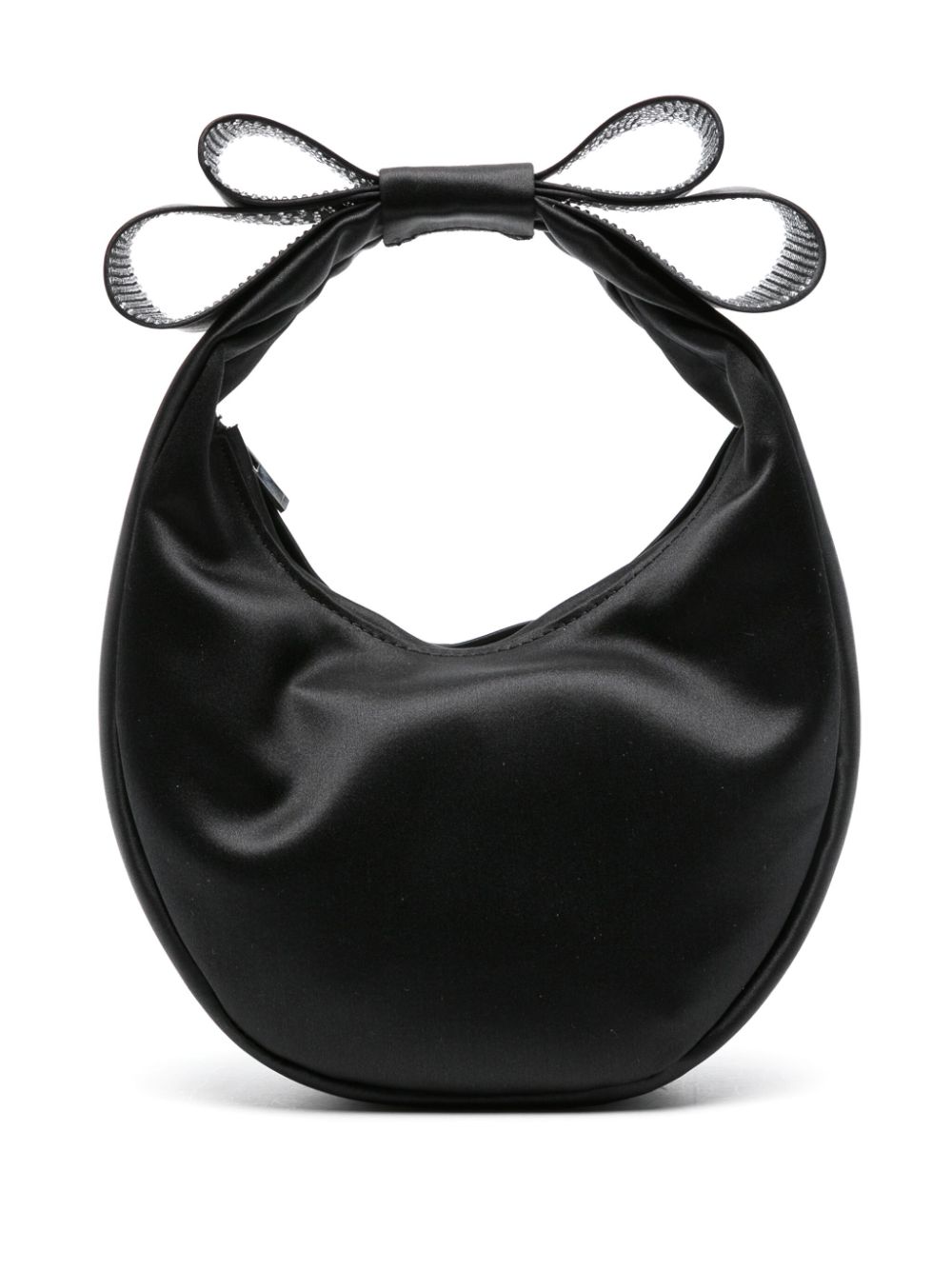 MACH & MACH bow-detail satin tote bag - Black von MACH & MACH