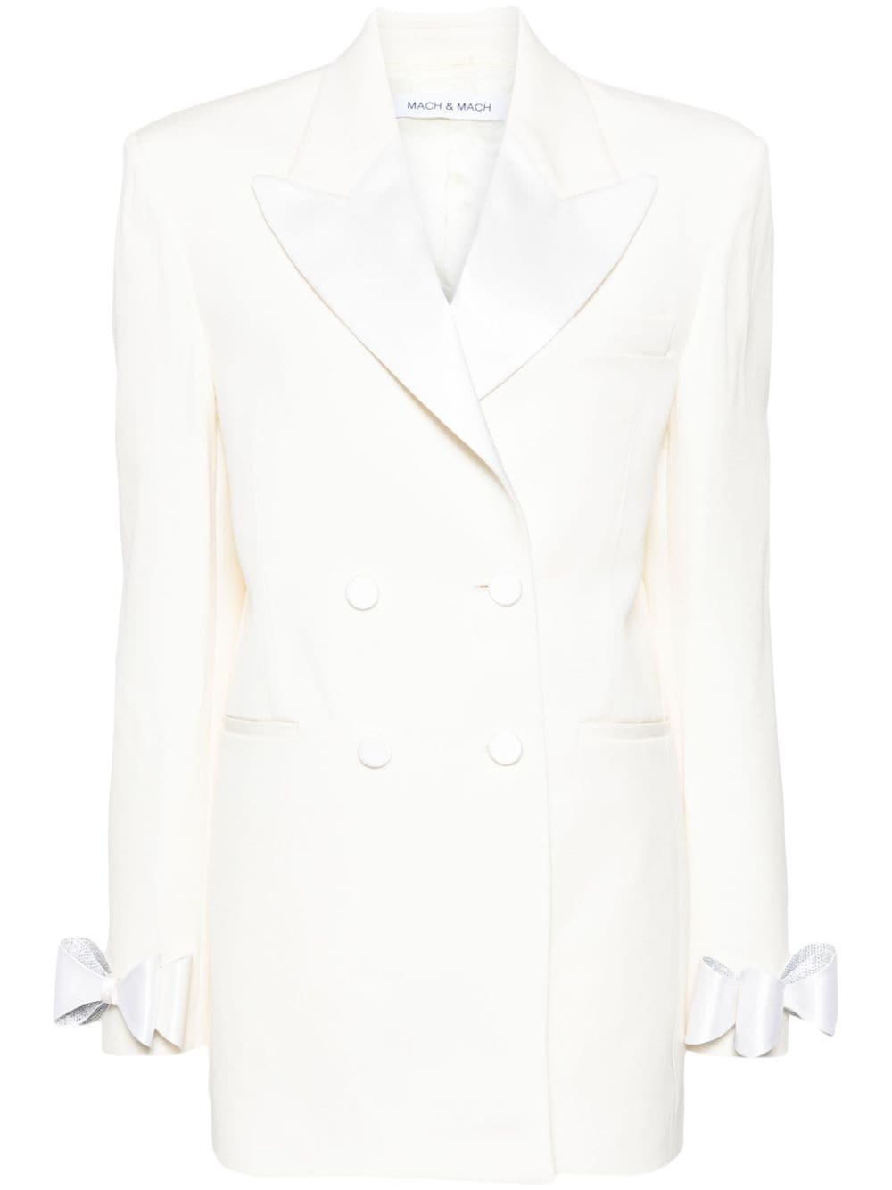 MACH & MACH bow-embellished blazer dress - White von MACH & MACH