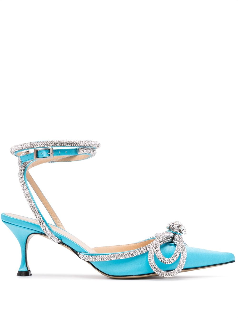 MACH & MACH crystal-embellished low-heel pumps - Blue von MACH & MACH