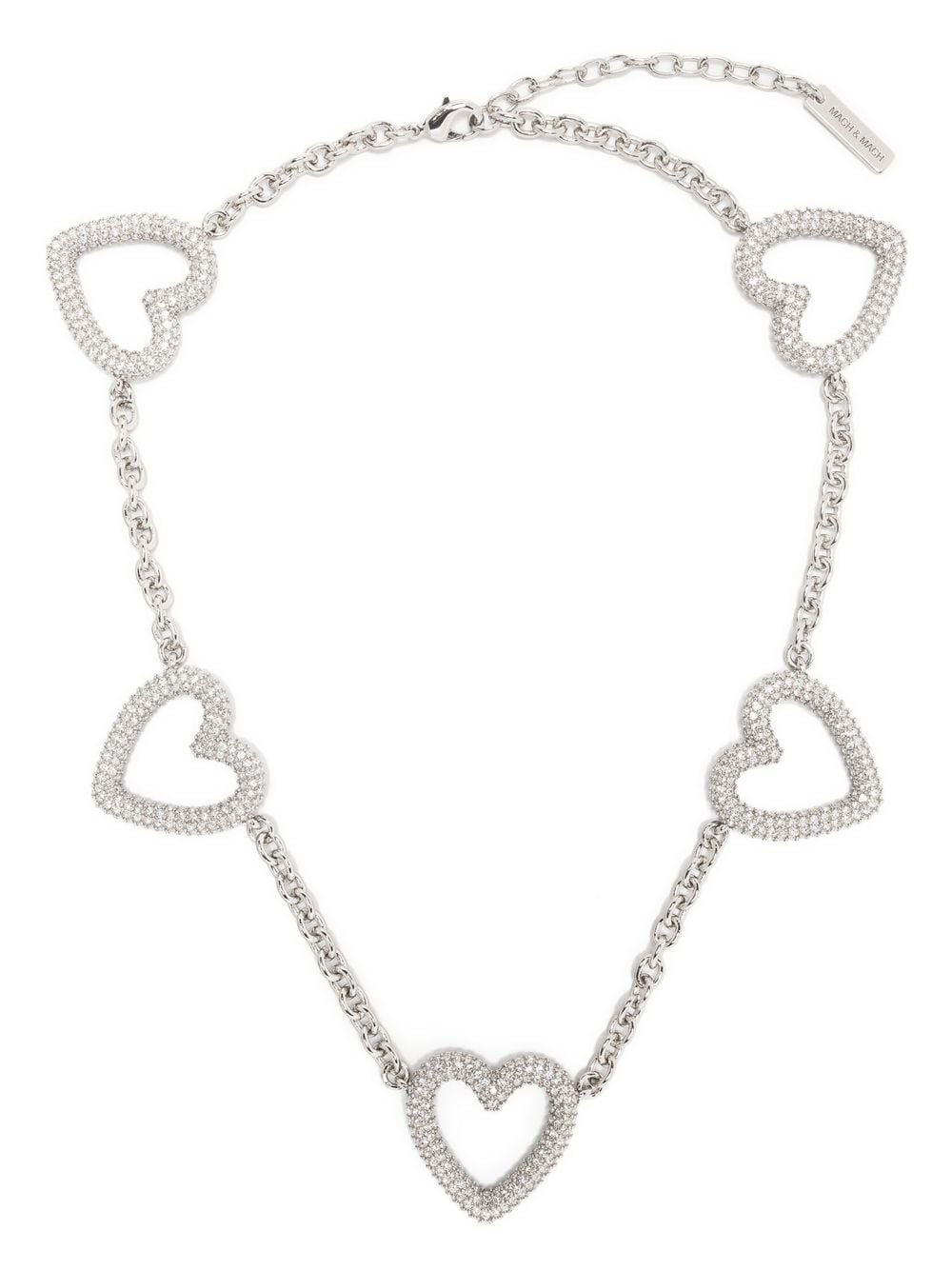 MACH & MACH heart-shape crystal necklace - Silver von MACH & MACH