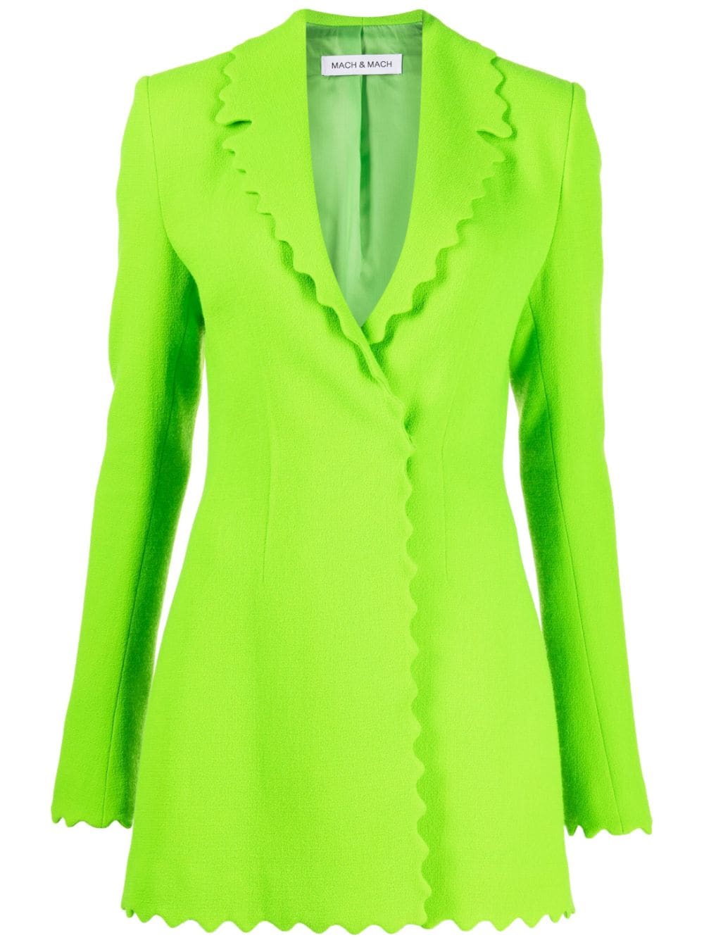 MACH & MACH scallop-edge wool blazer - Green von MACH & MACH