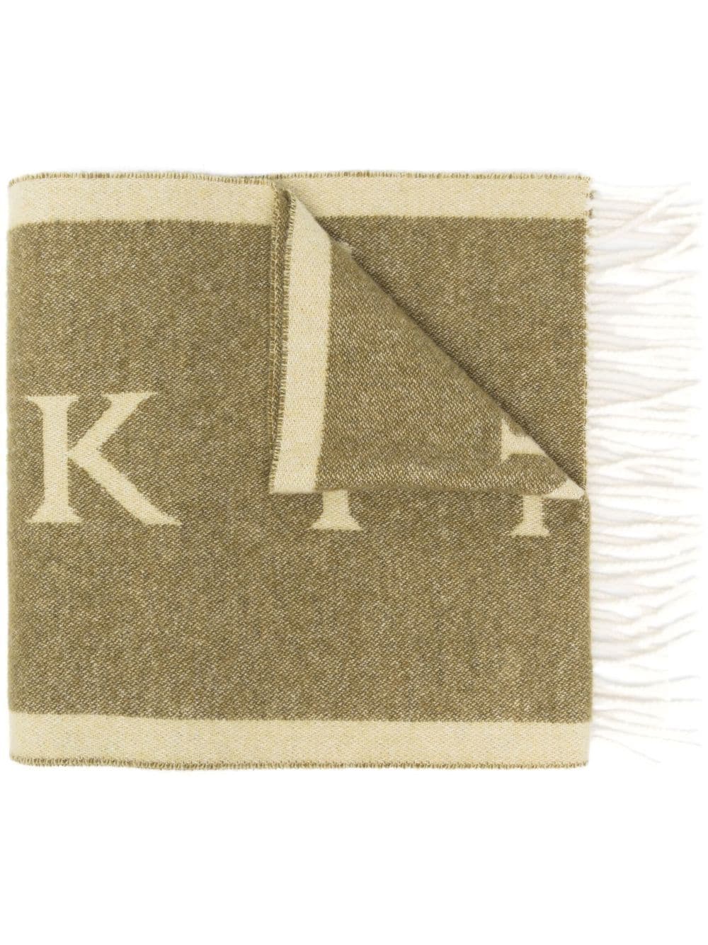 Mackintosh Edinburgh wool logo scarf - Green von Mackintosh