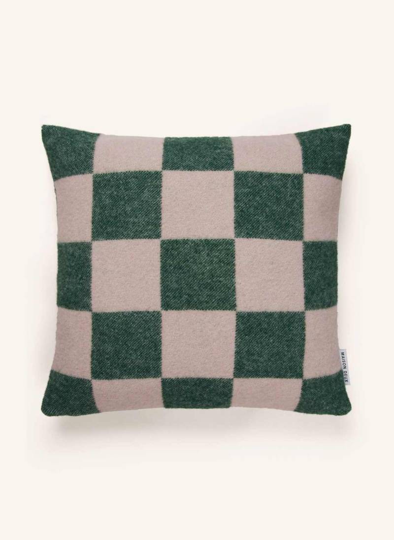 Maison Deux Dekokissenhülle Checkerboard gruen von MAISON DEUX