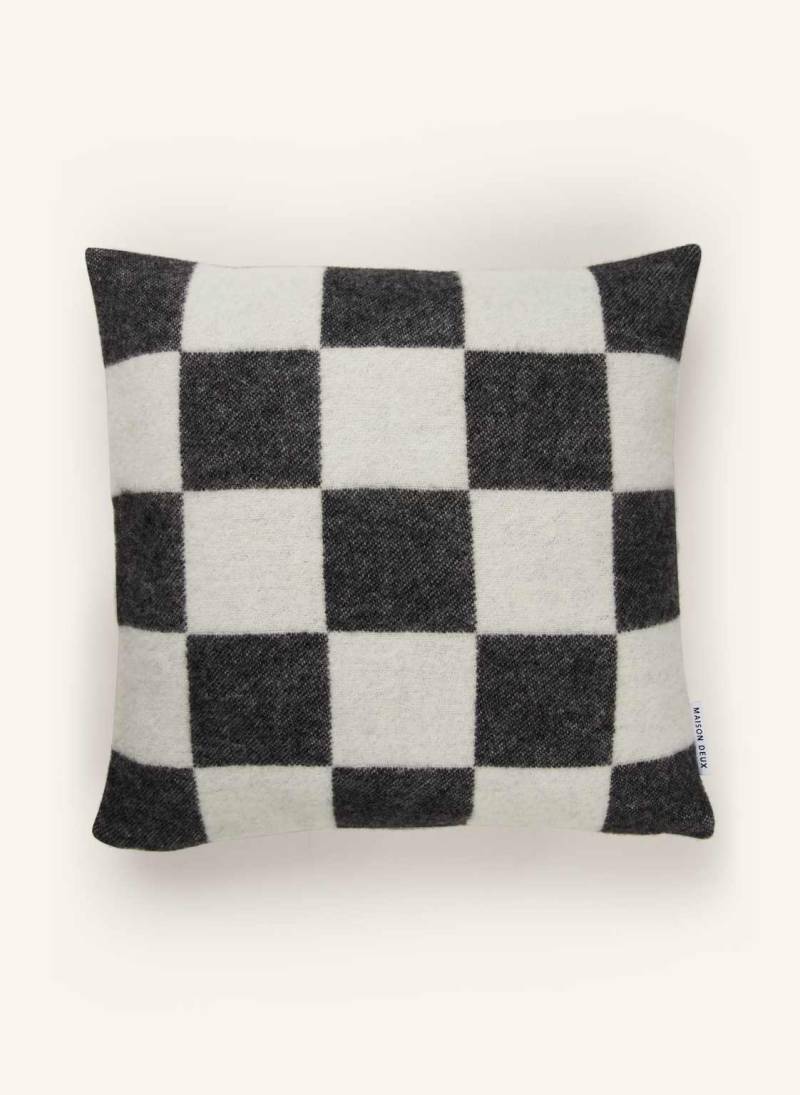 Maison Deux Dekokissenhülle Checkerboard schwarz von MAISON DEUX