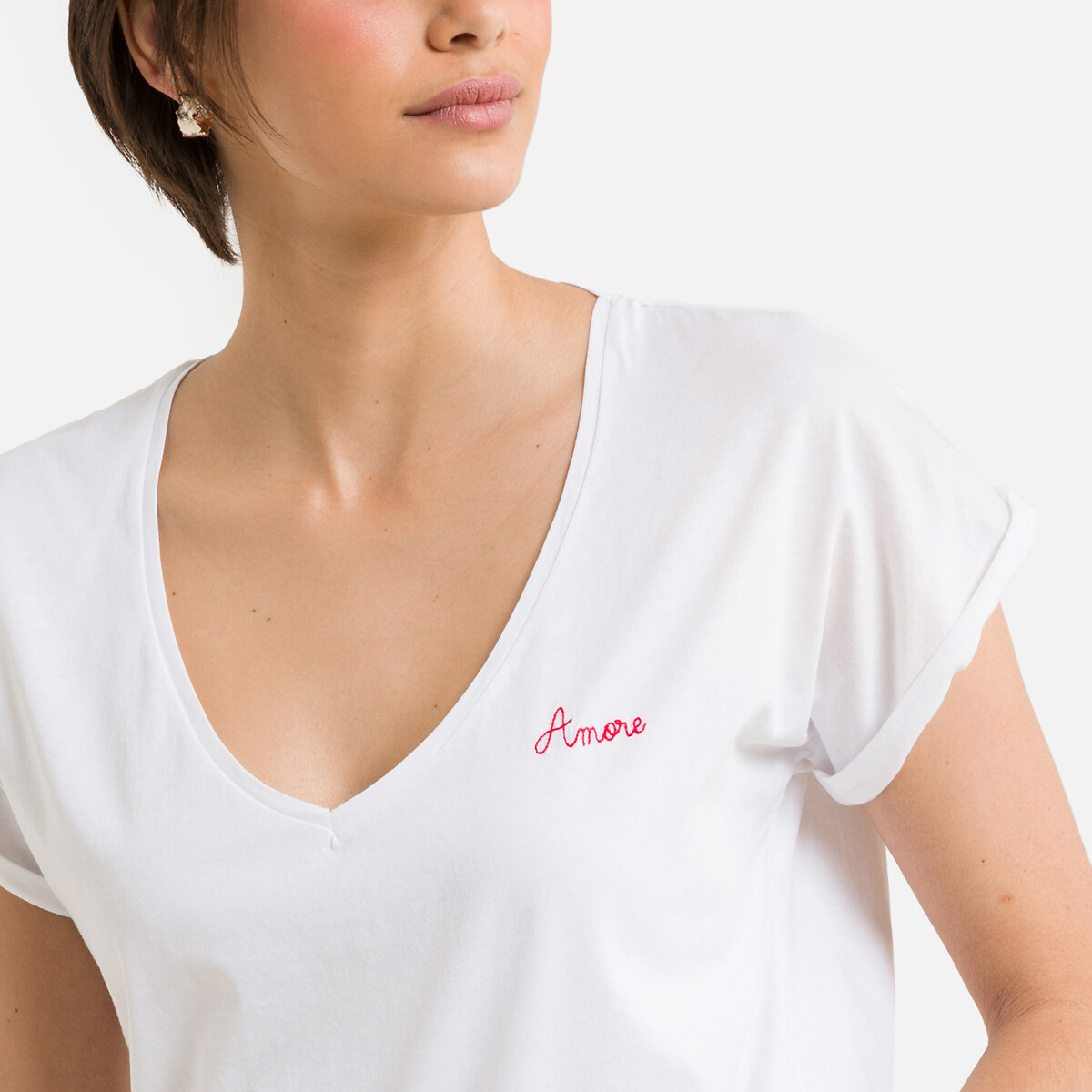 T-Shirt Chateau, V-Ausschnitt von MAISON LABICHE