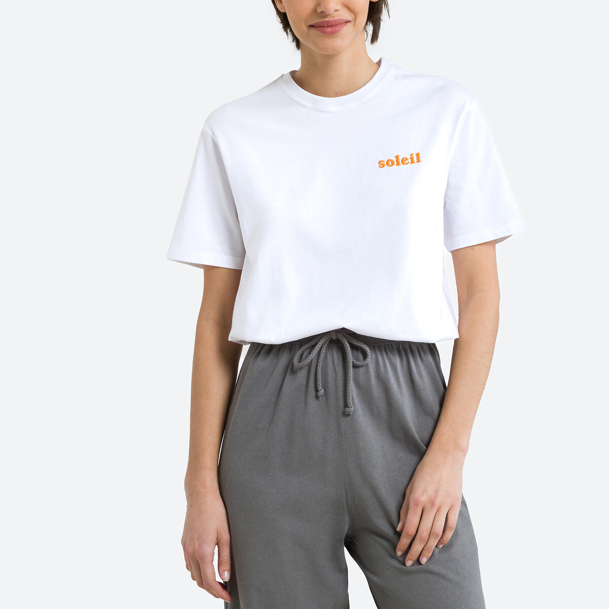 T-Shirt mit rundem Ausschnitt, Bio-Baumwolle von MAISON LABICHE