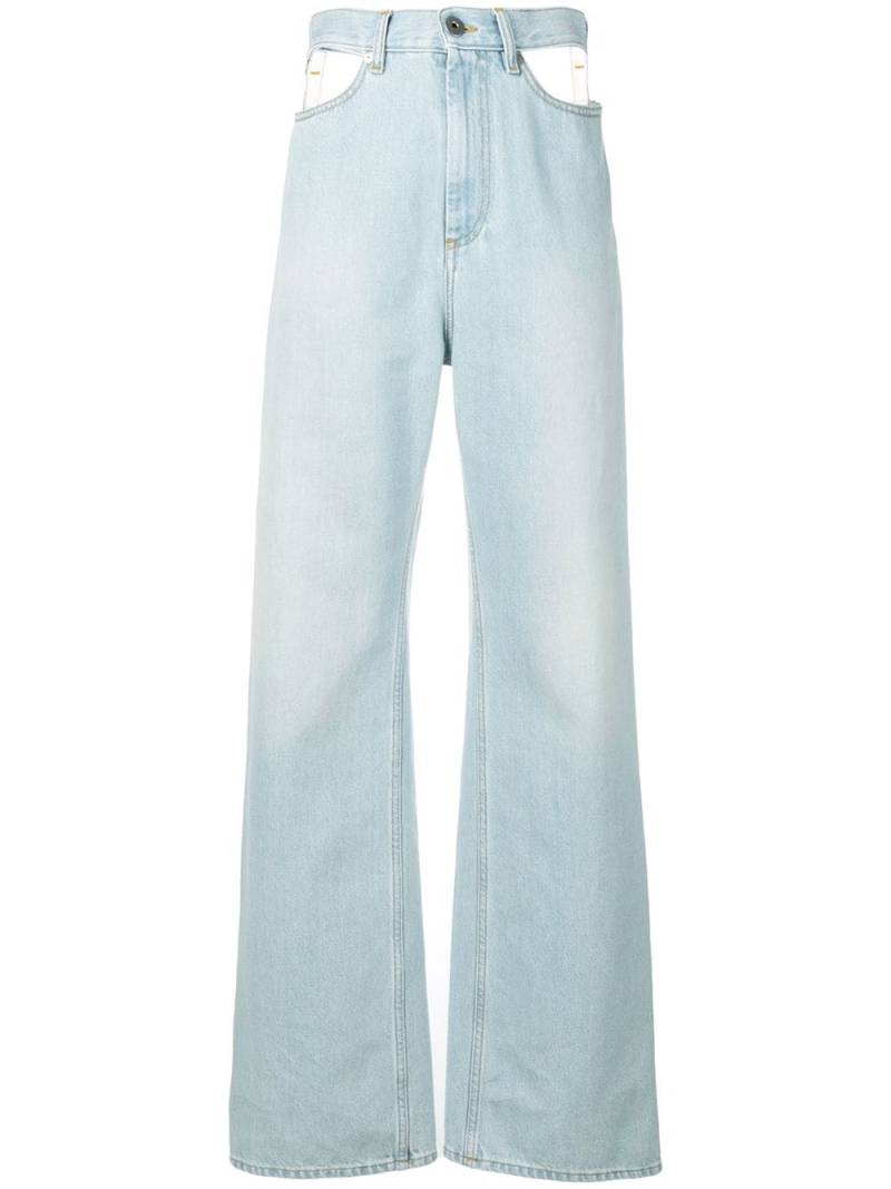 Maison Margiela Décortiqué wide-leg jeans - Blue von Maison Margiela