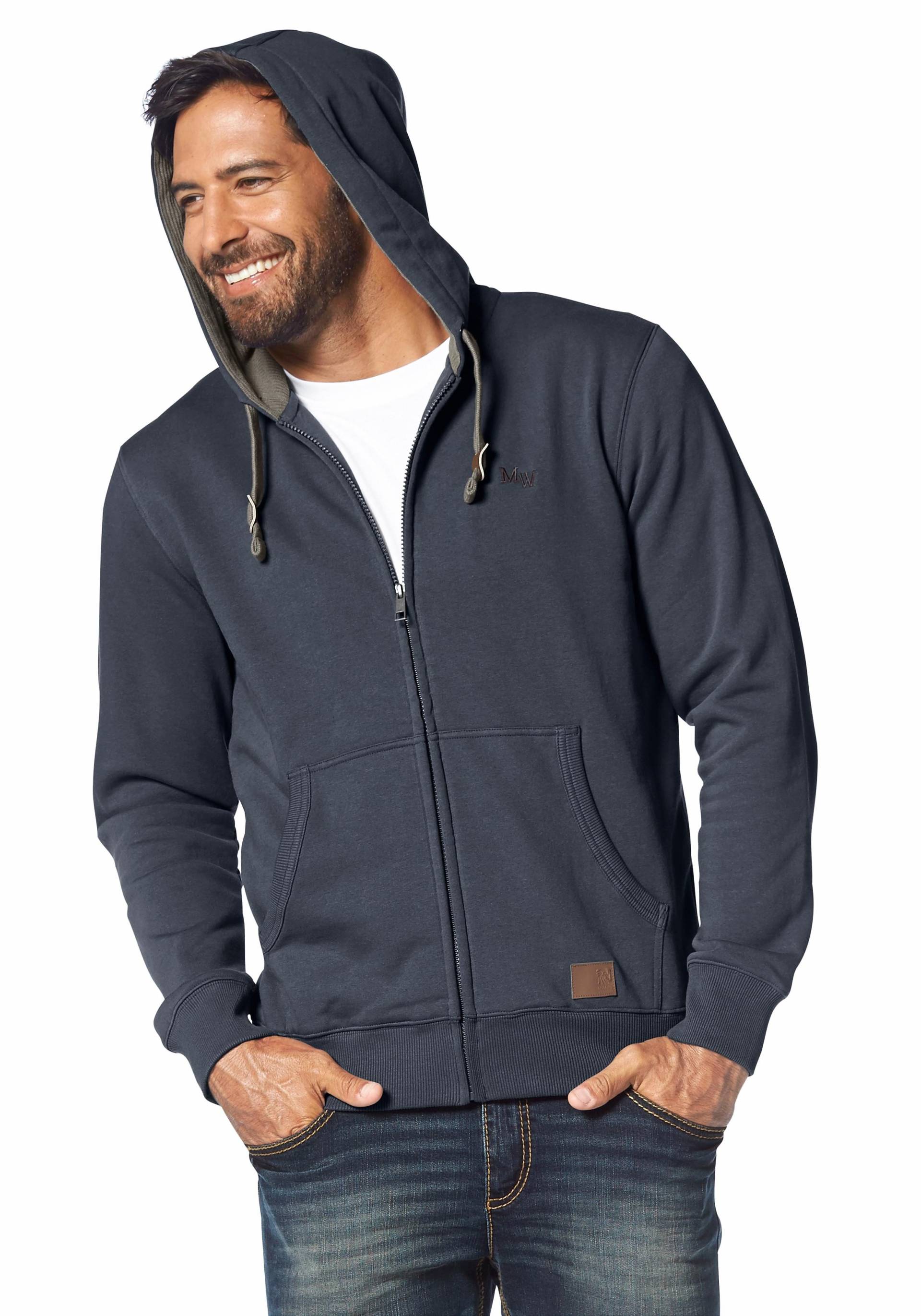 Man's World Kapuzensweatjacke, mit kontrastfarbigem Innenfutter von Man's World