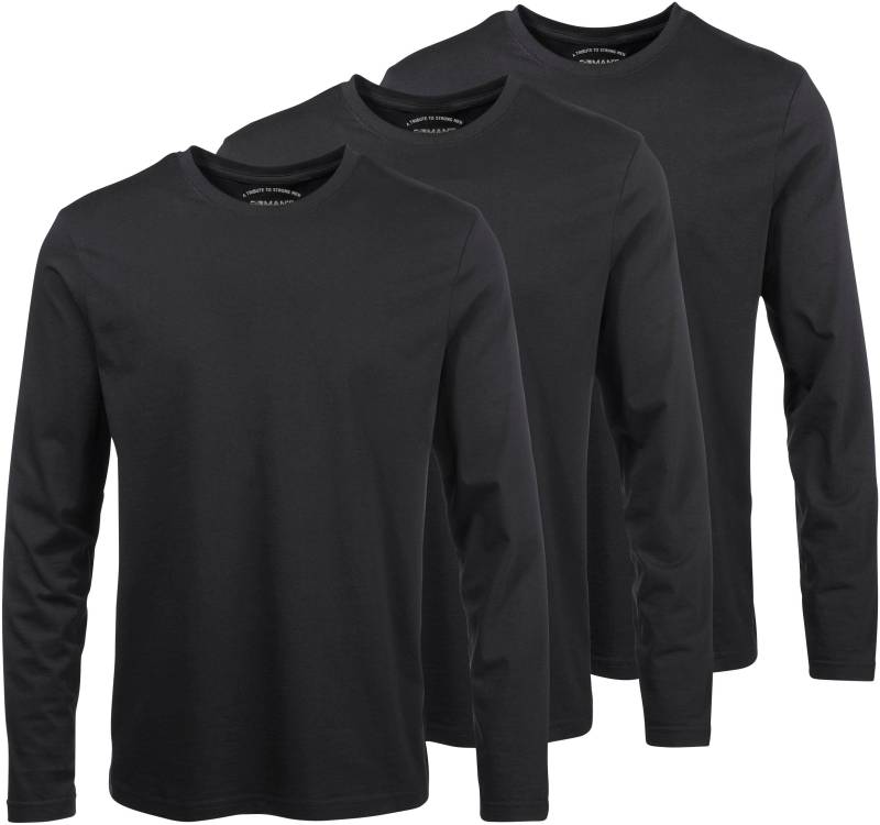 Man's World Langarmshirt »neue Farbe !«, (3er-Pack), Langarm, unifarben, aus Baumwolle, im 3er-Pack von Man's World
