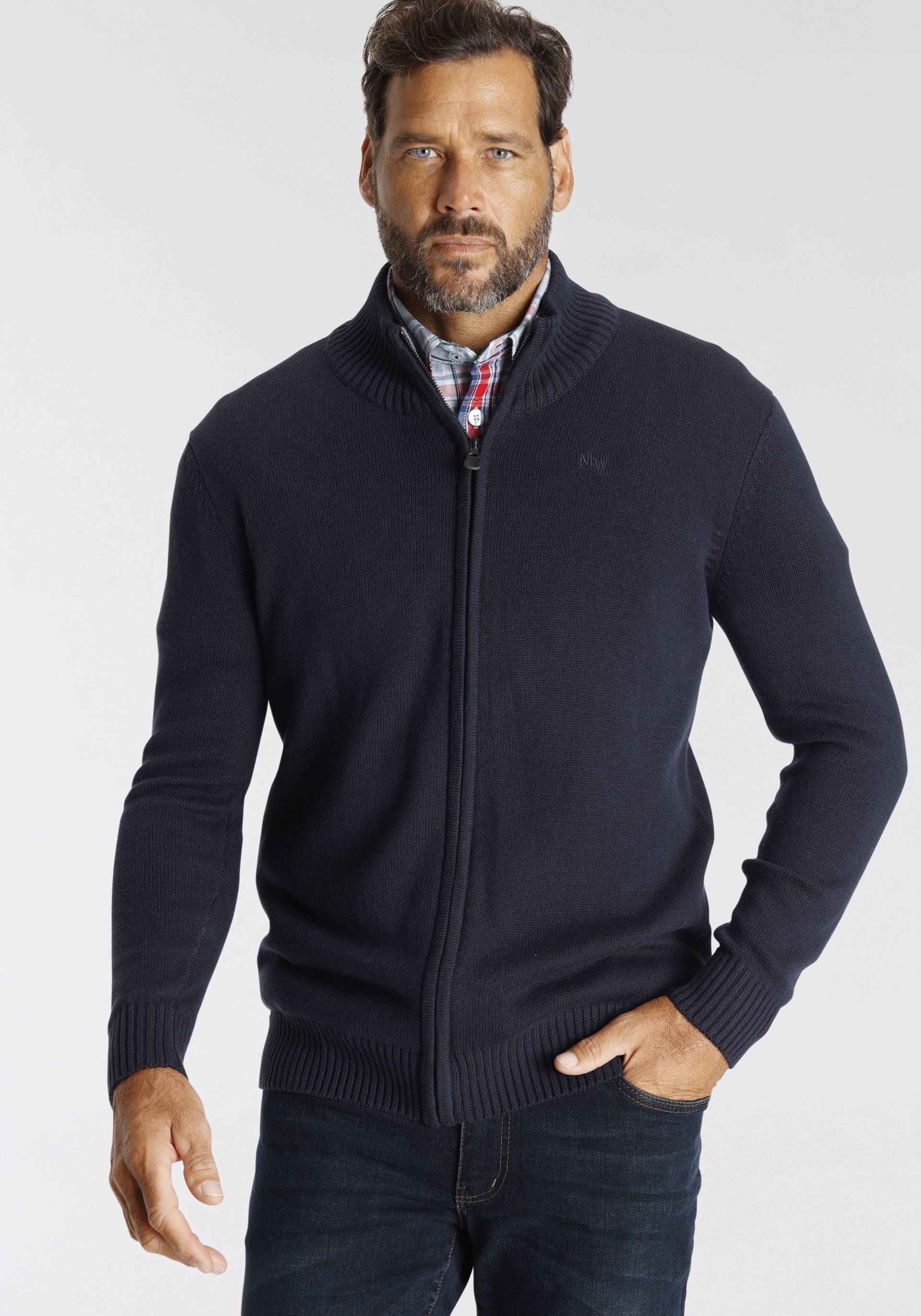 Man's World Strickjacke »neue Farben!«, aus Baumwollmischung von Man's World