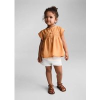 Plissierte Natural-Dye-Bluse von MANGO BABY