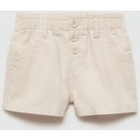 Baumwollshorts mit Knöpfen von MANGO BABY