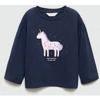 Gemustertes T-Shirt mit bestickten Details von MANGO BABY