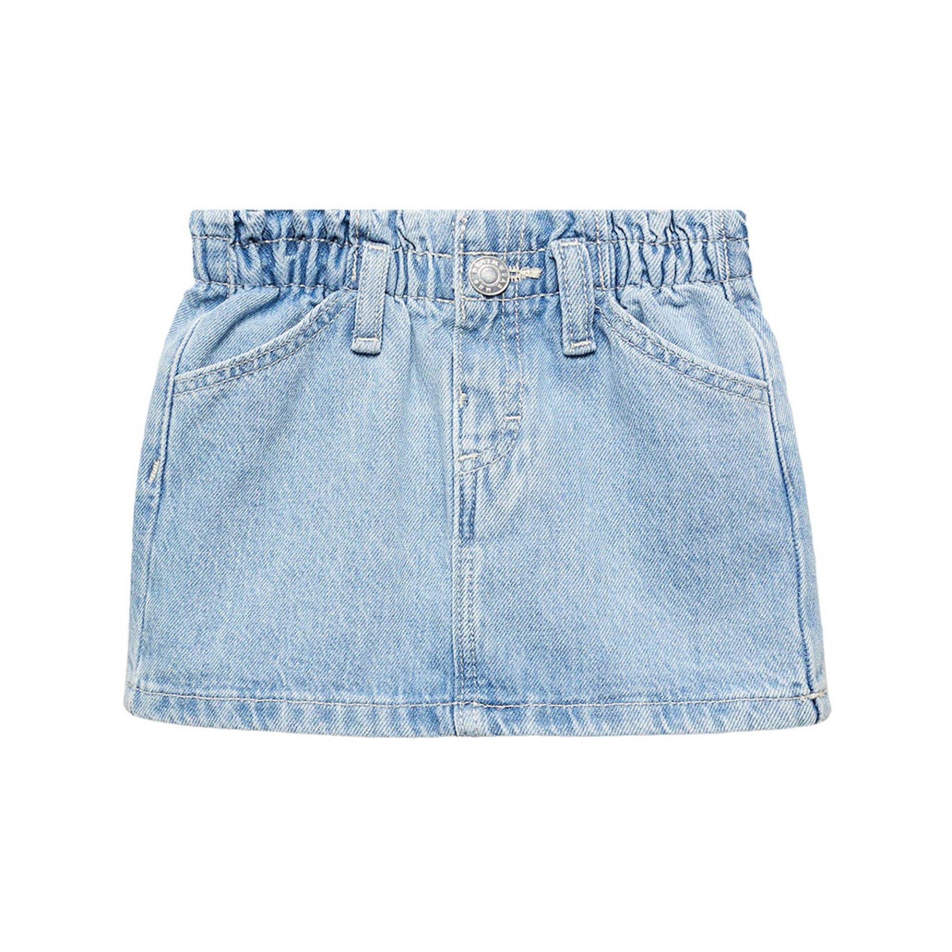 Mini Jeansrock Unisex Bleached Blau 9-12M von MANGO BABY