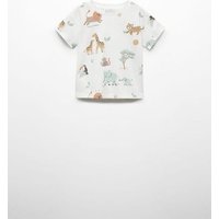 Baumwoll-T-Shirt mit Animal Print von MANGO BABY